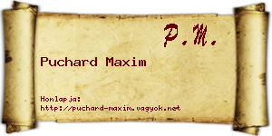 Puchard Maxim névjegykártya